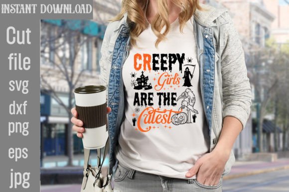 Creepy Girls Are the Cutest SVG Cut File for T-Shirt Designs