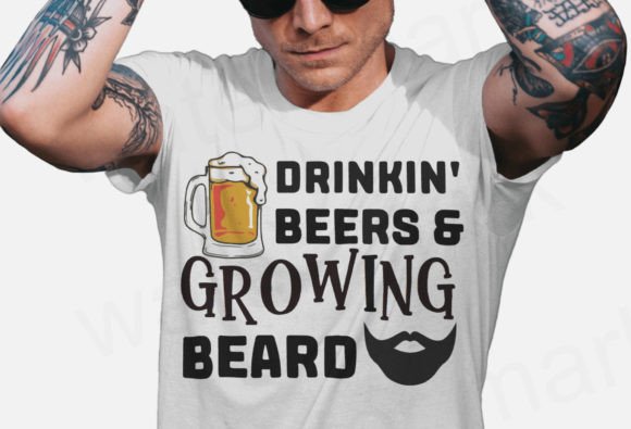 Drinkin Beers Growing Beards Svg for T-Shirt Designs