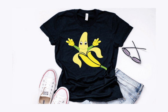 Funny Banana T-Shirt Design for Local Business Branding
