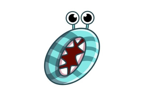 Funny Monsters O Alphabet Cartoon Graphics