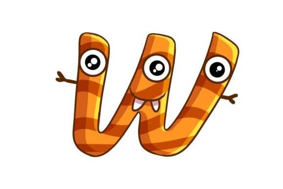 Funny Monsters W Alphabet Cartoon Graphics