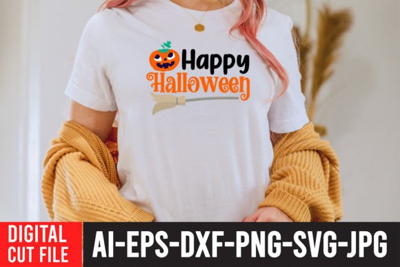 Happy Halloween SVG Cut File for Graphics and T-Shirt Designs