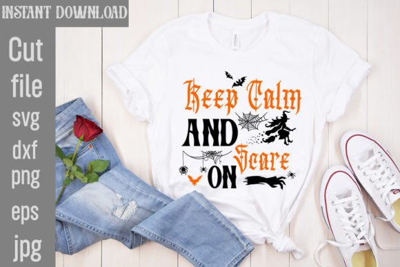 Keep Calm and Scare on: A Graphic Design Asset for T-Shirt Designs