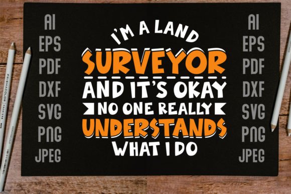 Land Surveyor Graphic for Print Templates