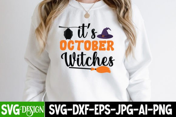 October Witches SVG Cut File Graphics for T-Shirt Designs