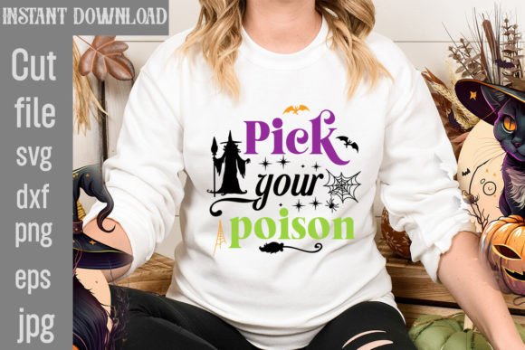 Pick Your Poison SVG Cut File for T-Shirt Designs and Graphics