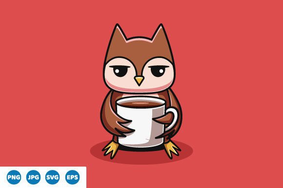Vector Cute Owl Drink Coffee Embroidery Review