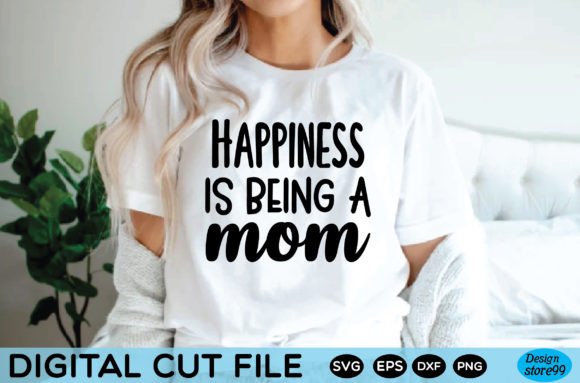 Womens Happiness is Being a Mom Tshirt F for Brand Design